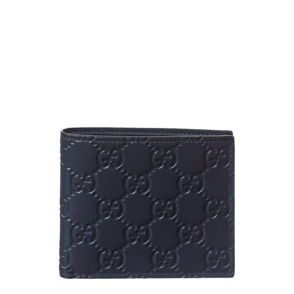 Gucci Gg Leather Wallet, Black